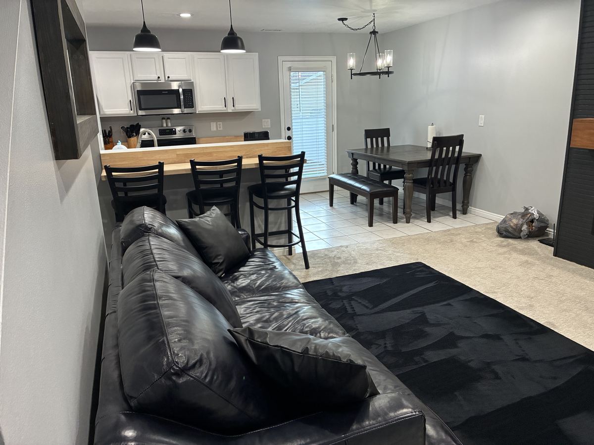 Finished kitchen and dining area