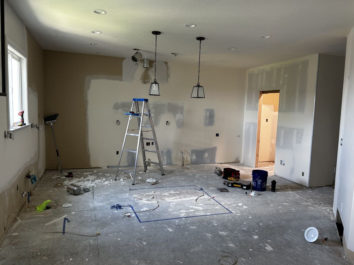 Kitchen during construction