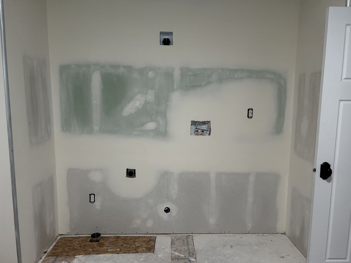 Kitchen wall during renovation